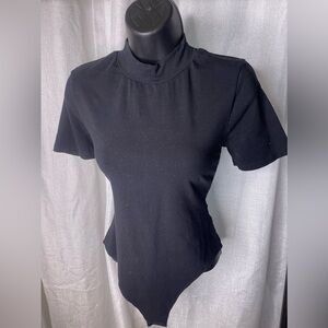 GB Black Mock Neck Bodysuit